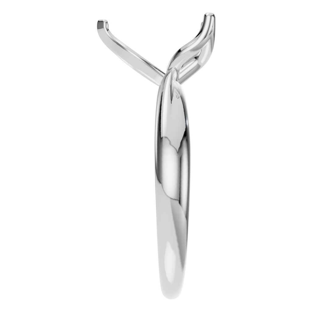 RI-1434 White Gold Ring UNSET - Side View