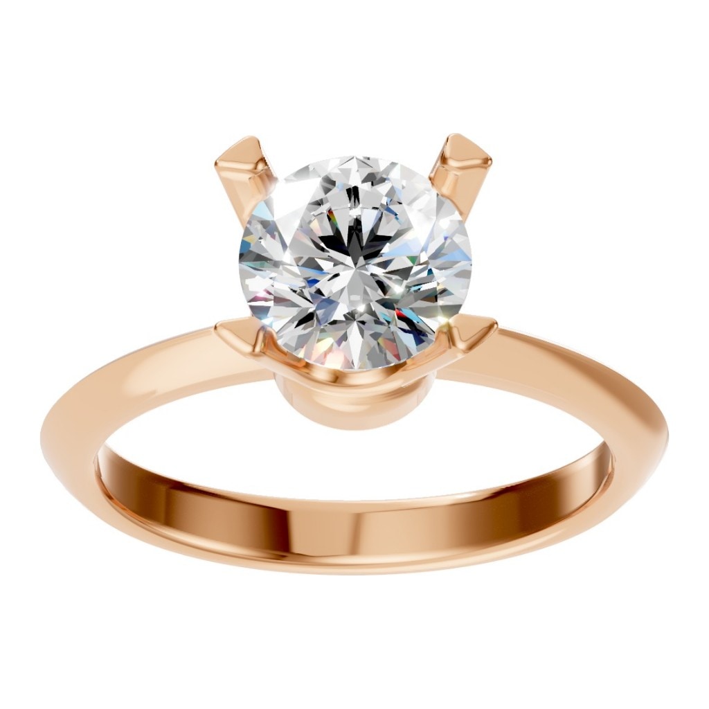 RI-1485 Rose Gold Ring SET - Front View