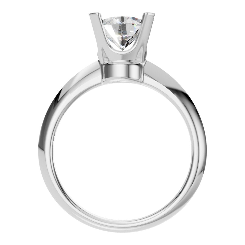 RI-1485 White Gold Ring SET - Top View
