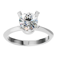 RI-1485 White Gold Ring SET - Front View