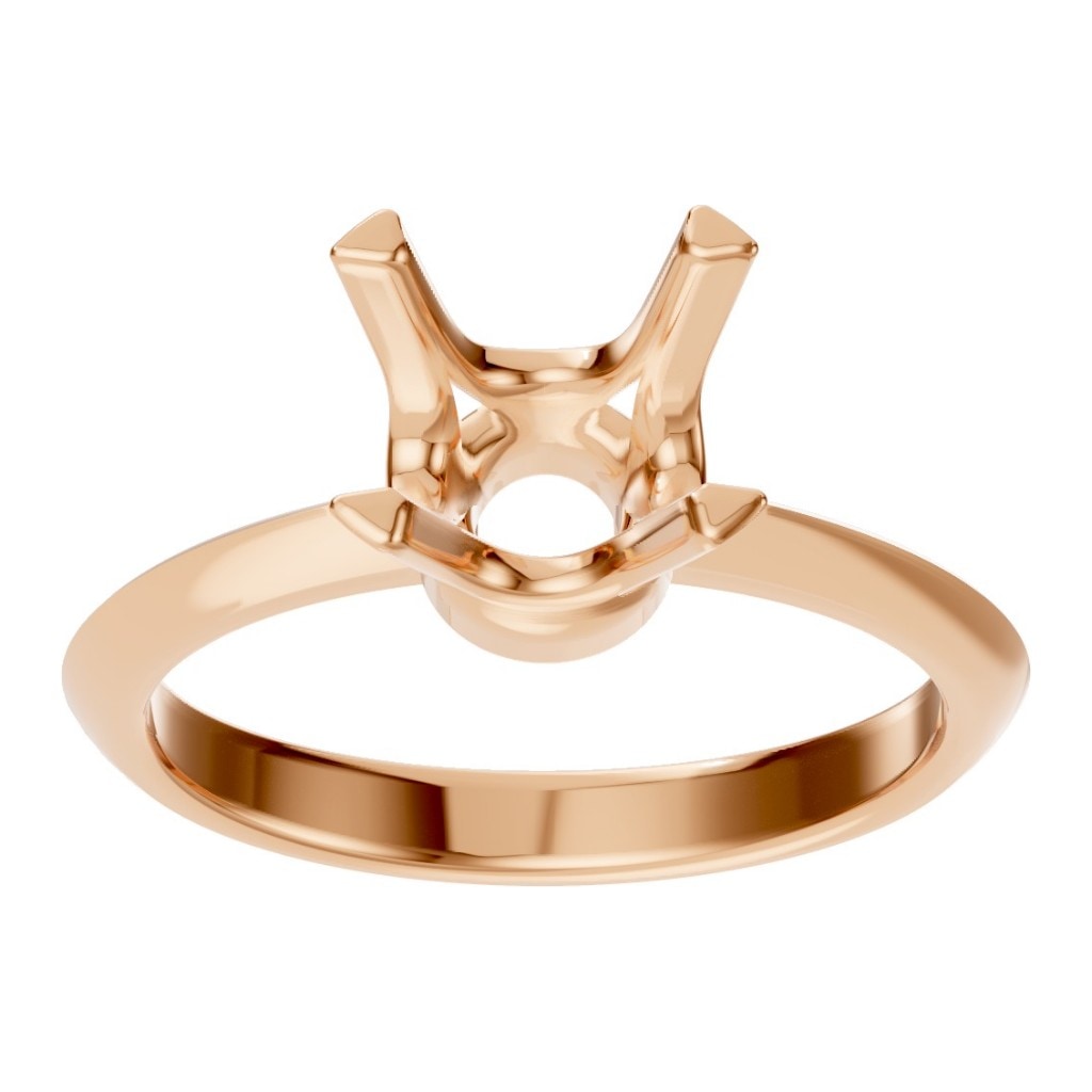 RI-1485 Rose Gold Ring UNSET - Front View