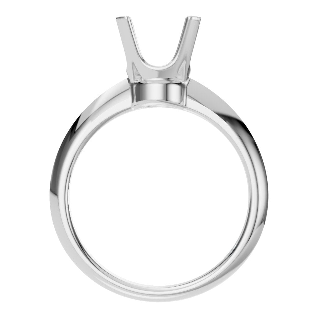 RI-1485 White Gold Ring UNSET - Top View