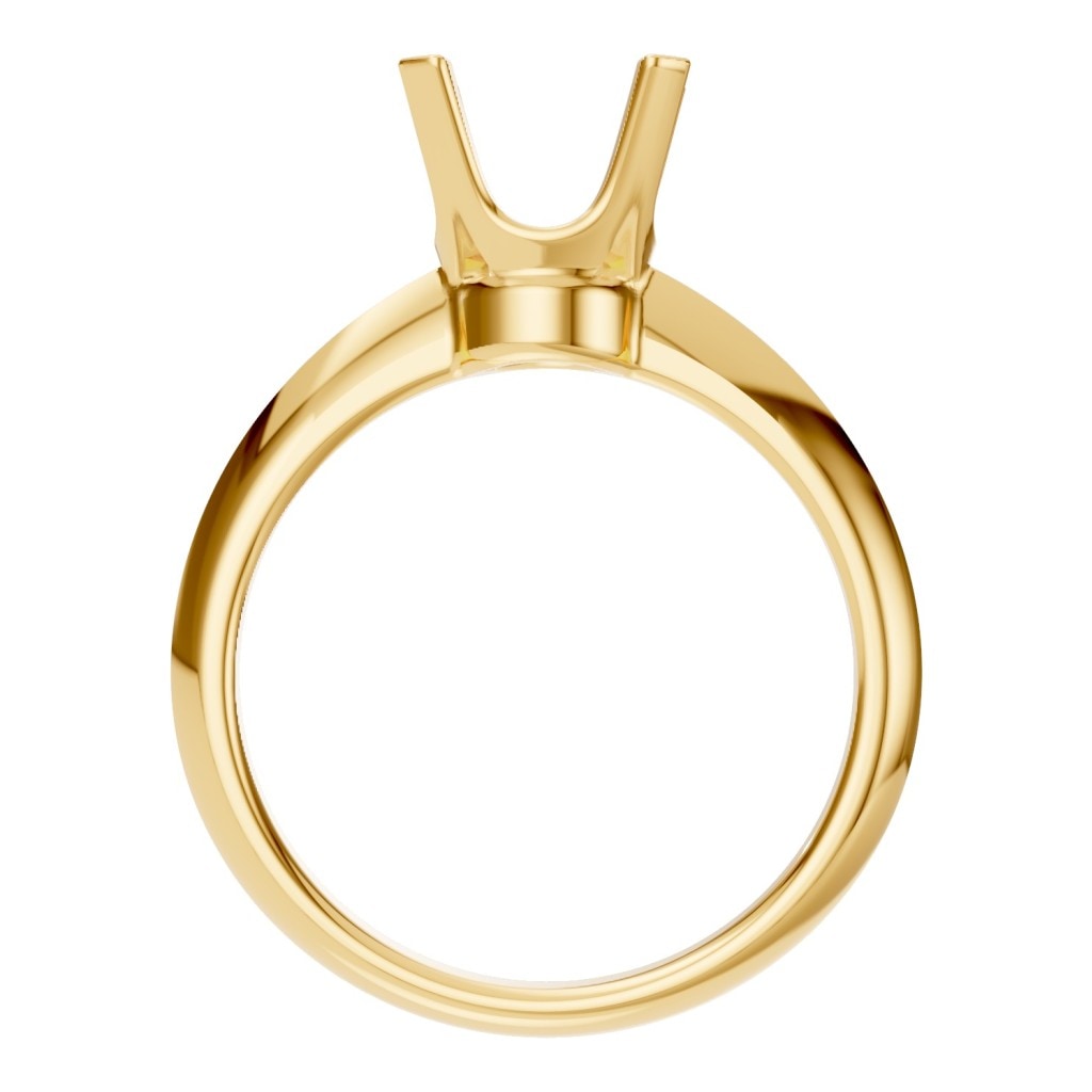 RI-1485 Yellow Gold Ring UNSET - Top View