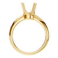 RI-1485 Yellow Gold Ring UNSET - Top View