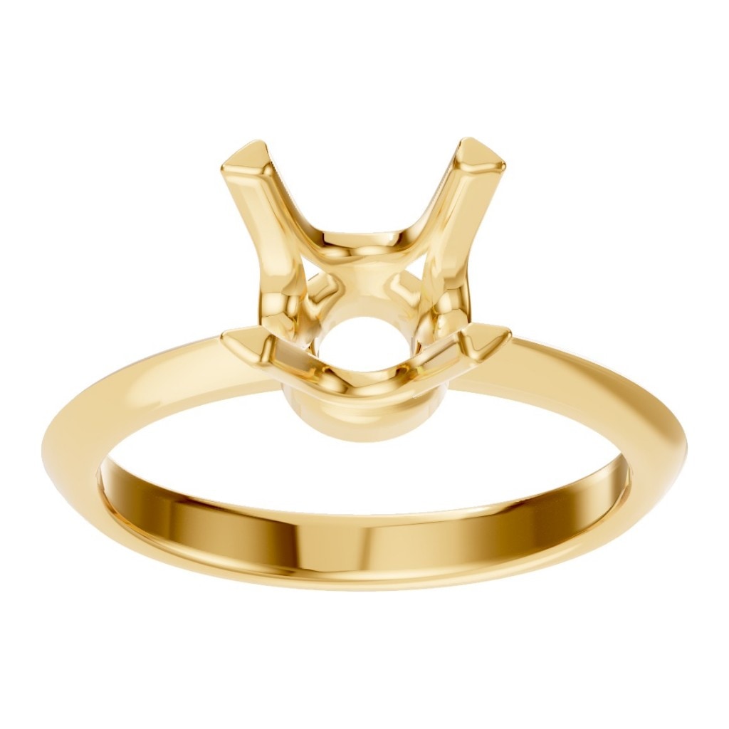 RI-1485 Yellow Gold Ring UNSET - Front View