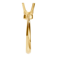RI-1485 Yellow Gold Ring UNSET - Side View
