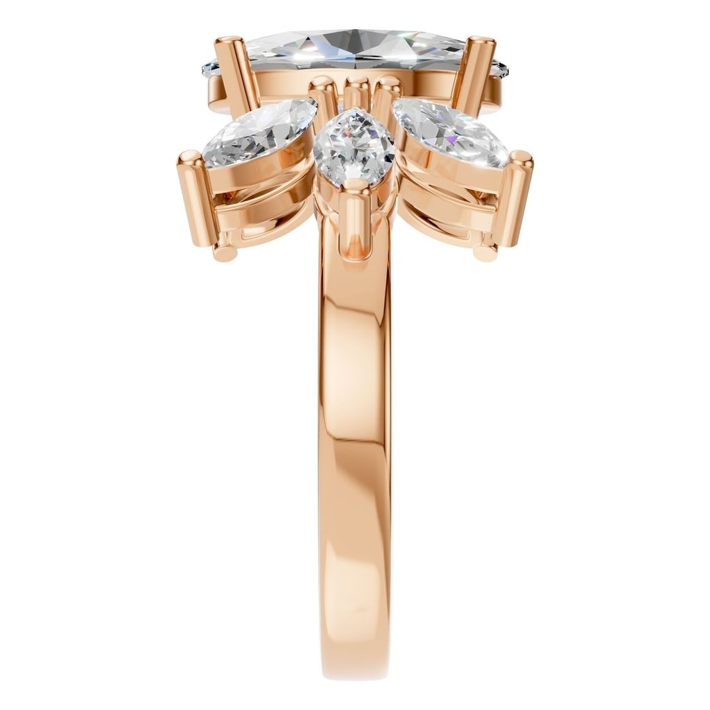 RI-1524 Rose Gold Ring SET - Side View