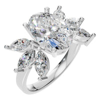 RI-1524 White Gold Ring SET - Main View