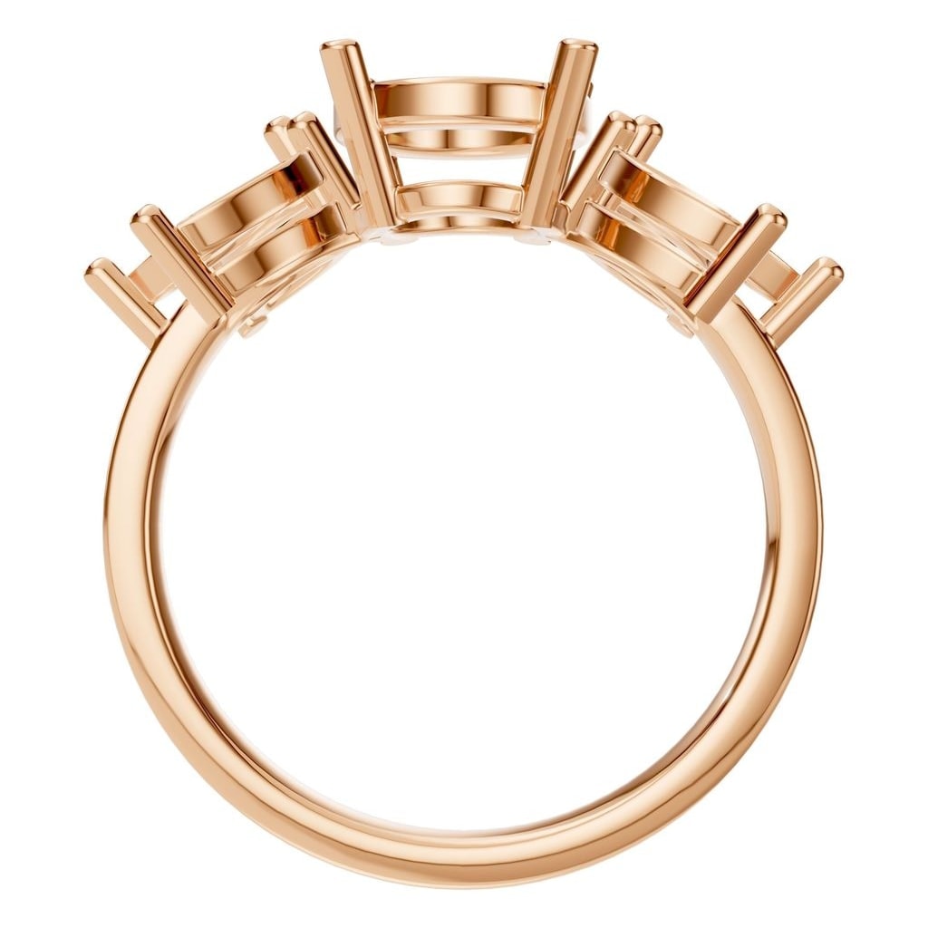 RI-1524 Rose Gold Ring UNSET - Top View