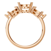 RI-1524 Rose Gold Ring UNSET - Top View