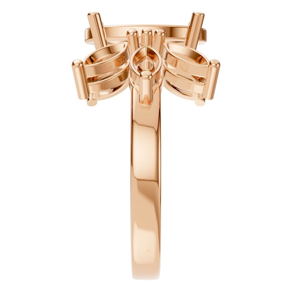 RI-1524 Rose Gold Ring UNSET - Side View