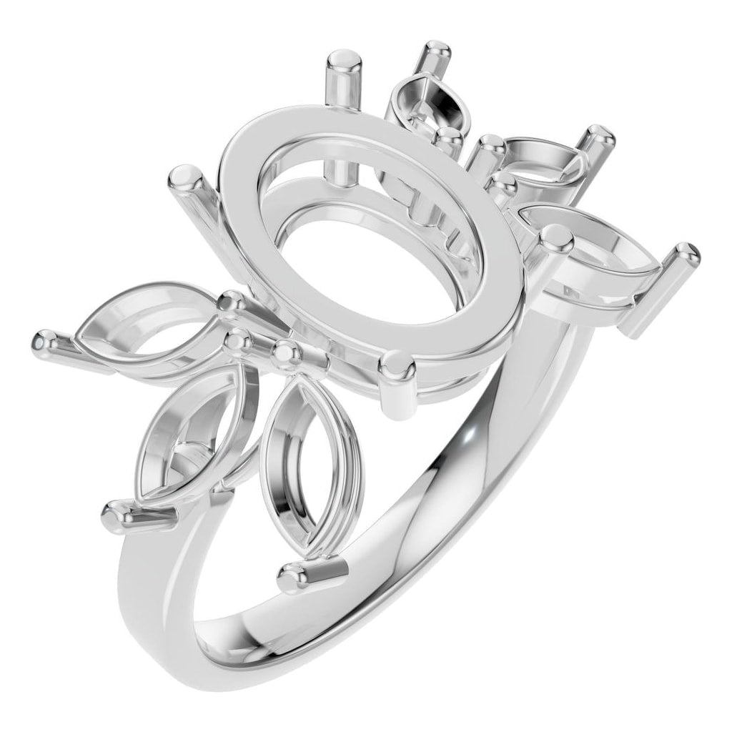 RI-1524 White Gold Ring UNSET - Main View