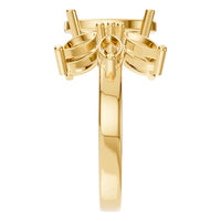 RI-1524 Yellow Gold Ring UNSET - Side View