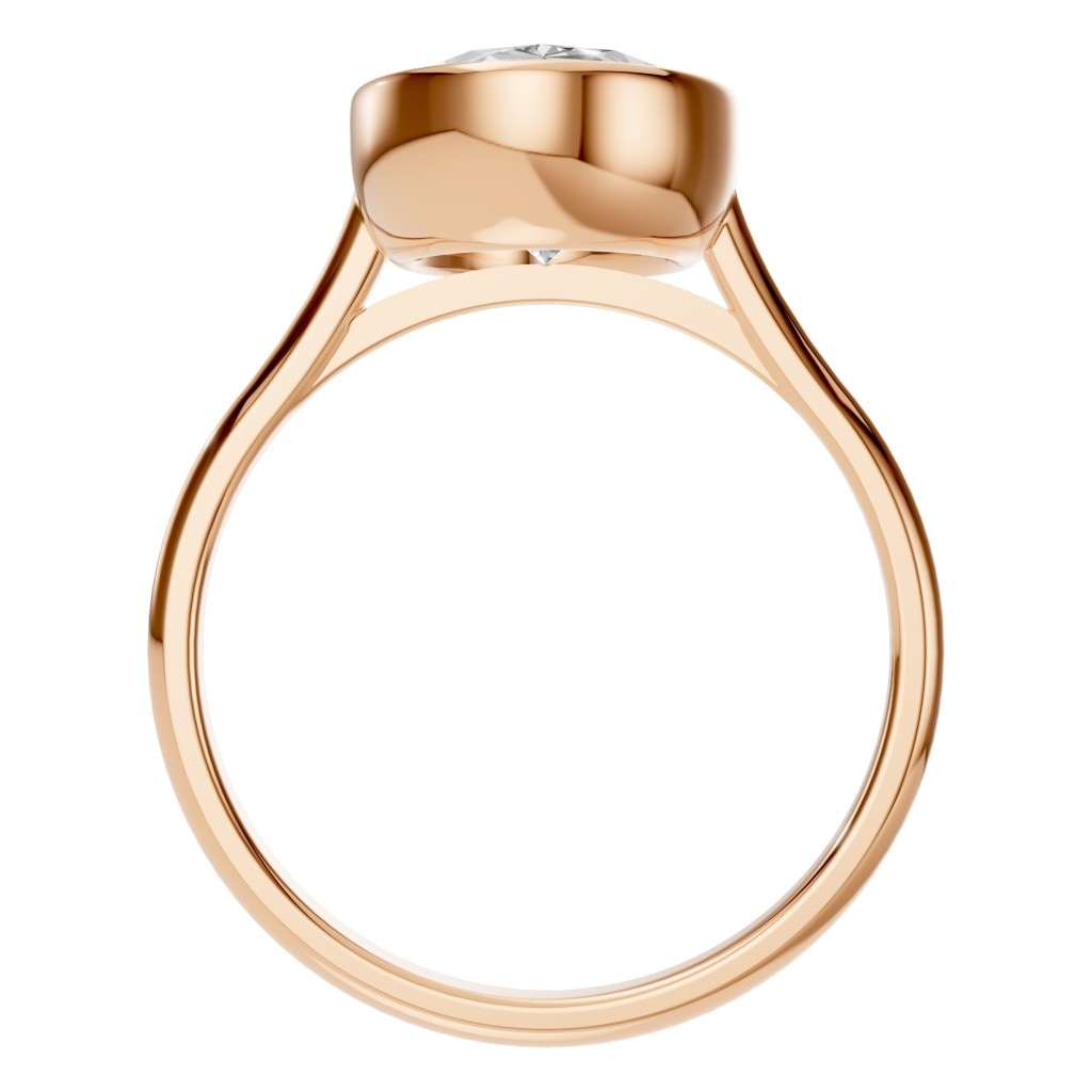 RI-1552 Rose Gold Ring SET - Top View