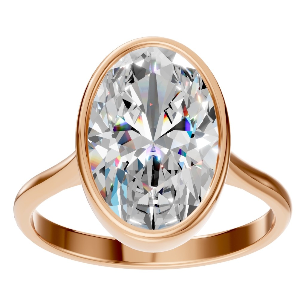 RI-1552 Rose Gold Ring SET - Front View