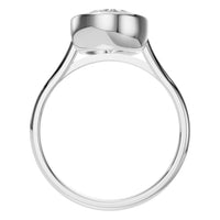 RI-1552 White Gold Ring SET - Top View