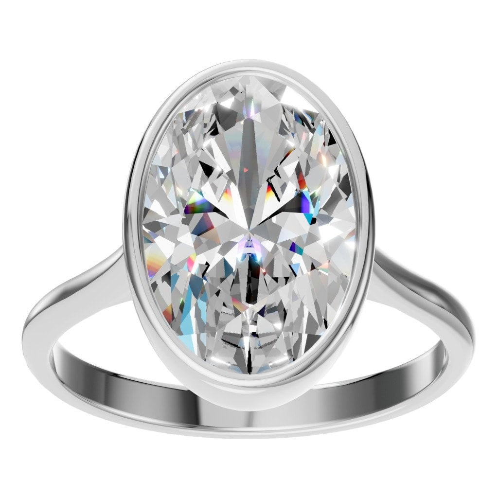 RI-1552 White Gold Ring SET - Front View