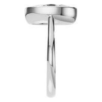 RI-1552 White Gold Ring SET - Side View