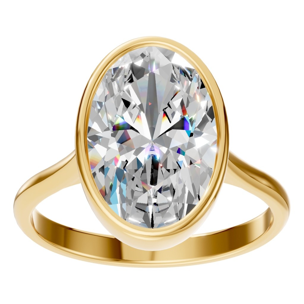 RI-1552 Yellow Gold Ring SET - Front View