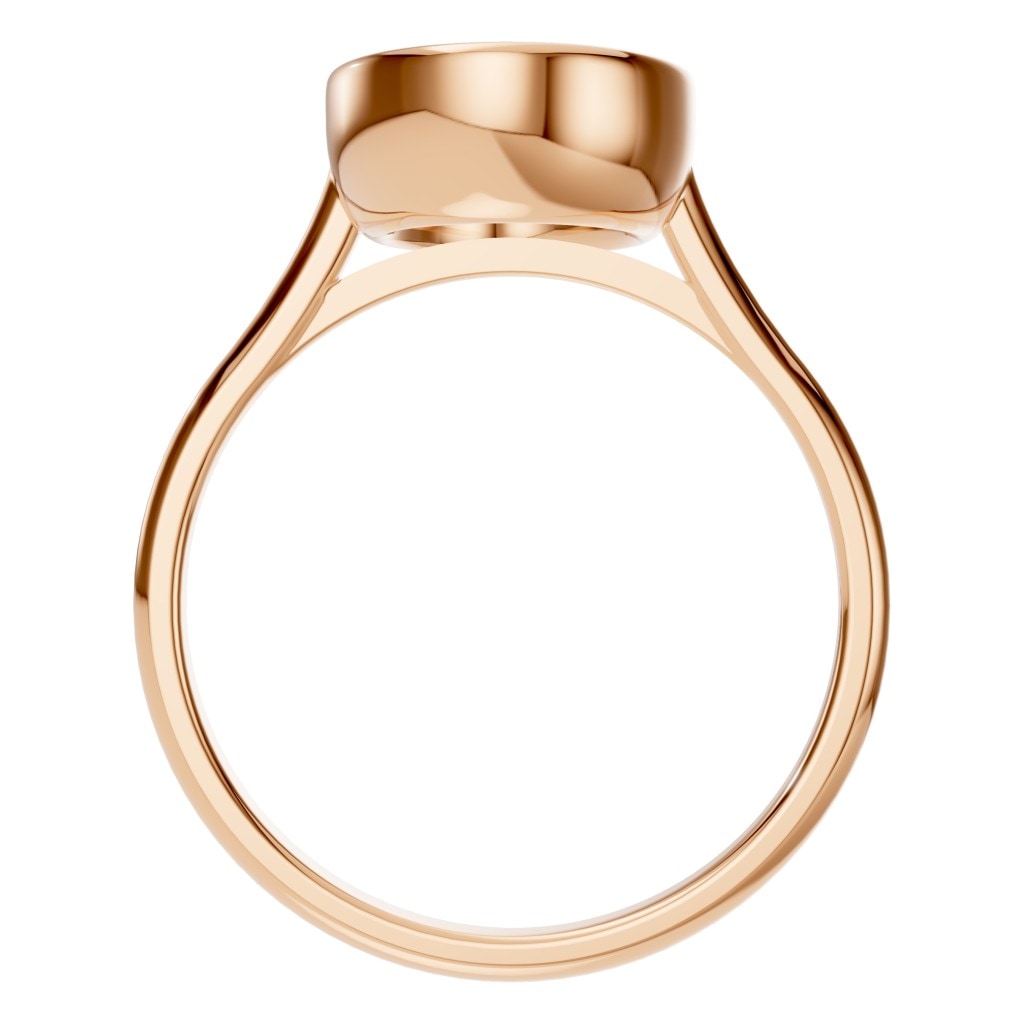 RI-1552 Rose Gold Ring UNSET - Top View