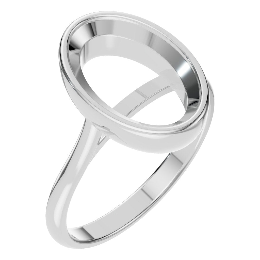 RI-1552 White Gold Ring UNSET - Main View