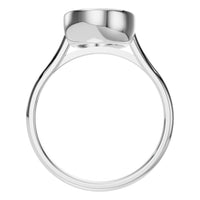 RI-1552 White Gold Ring UNSET - Top View