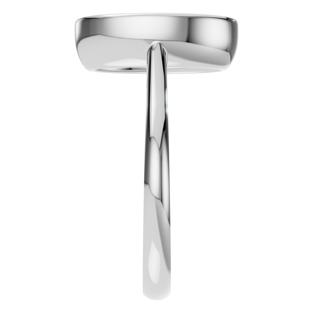 RI-1552 White Gold Ring UNSET - Side View