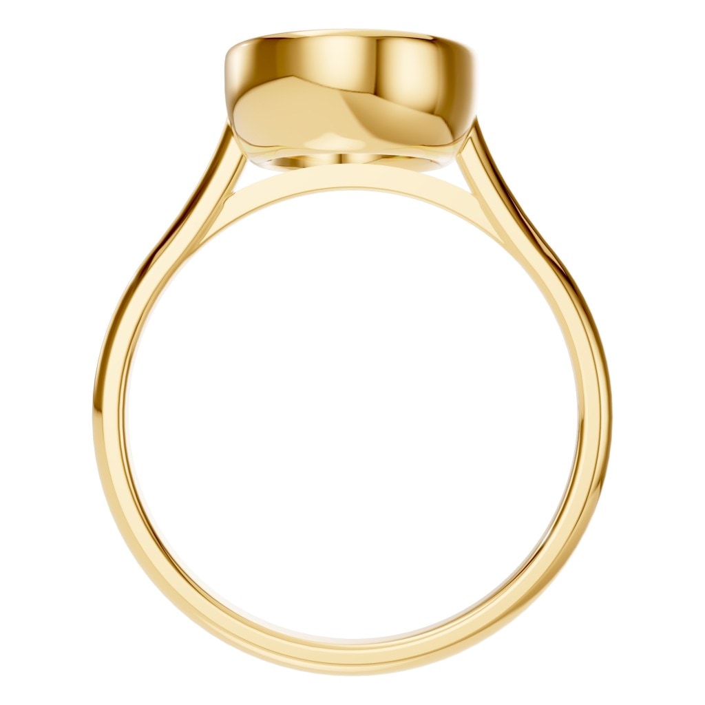 RI-1552 Yellow Gold Ring UNSET - Top View