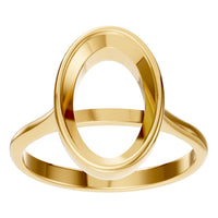 RI-1552 Yellow Gold Ring UNSET - Front View
