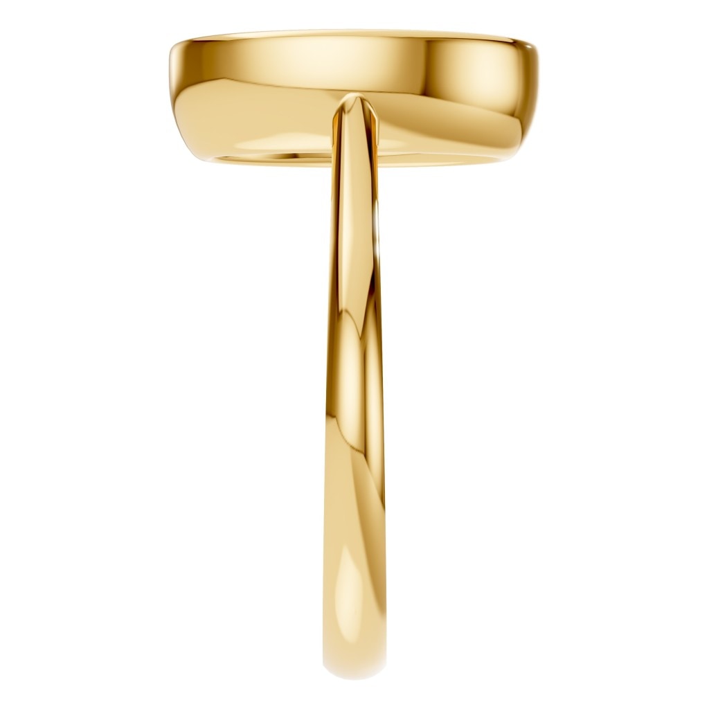 RI-1552 Yellow Gold Ring UNSET - Side View