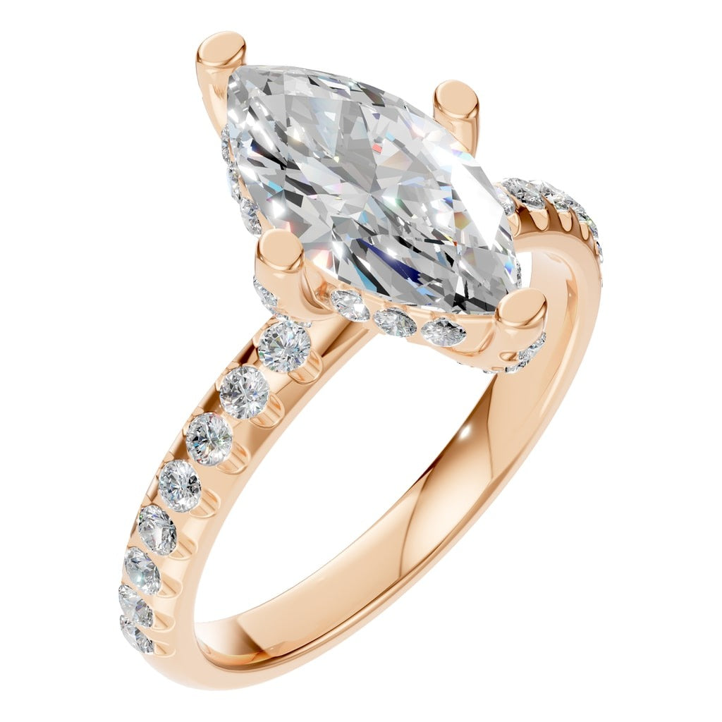 RI-1555 Rose Gold Ring SET - Main View