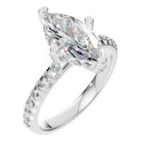 RI-1555 White Gold Ring SET - Main View
