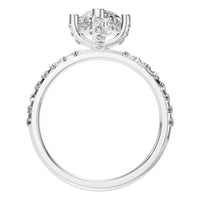 RI-1555 White Gold Ring SET - Top View