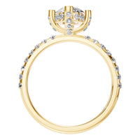 RI-1555 Yellow Gold Ring SET - Top View