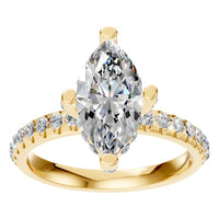 RI-1555 Yellow Gold Ring SET - Front View