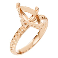 RI-1555 Rose Gold Ring UNSET - Main View