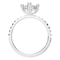 RI-1555 White Gold Ring UNSET - Top View