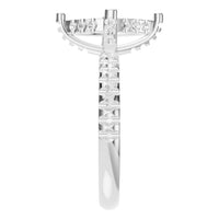 RI-1555 White Gold Ring UNSET - Side View