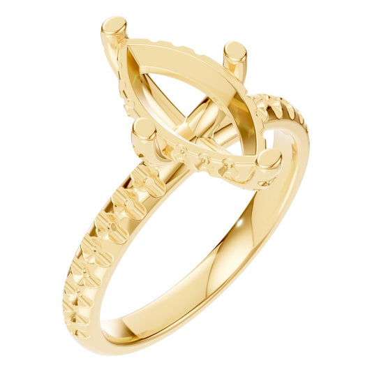 RI-1555 Yellow Gold Ring UNSET - Main View