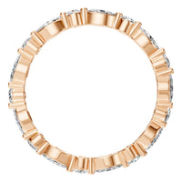 RI-1635 Rose Gold Ring SET - Top View