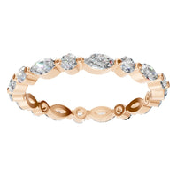 RI-1635 Rose Gold Ring SET - Front View
