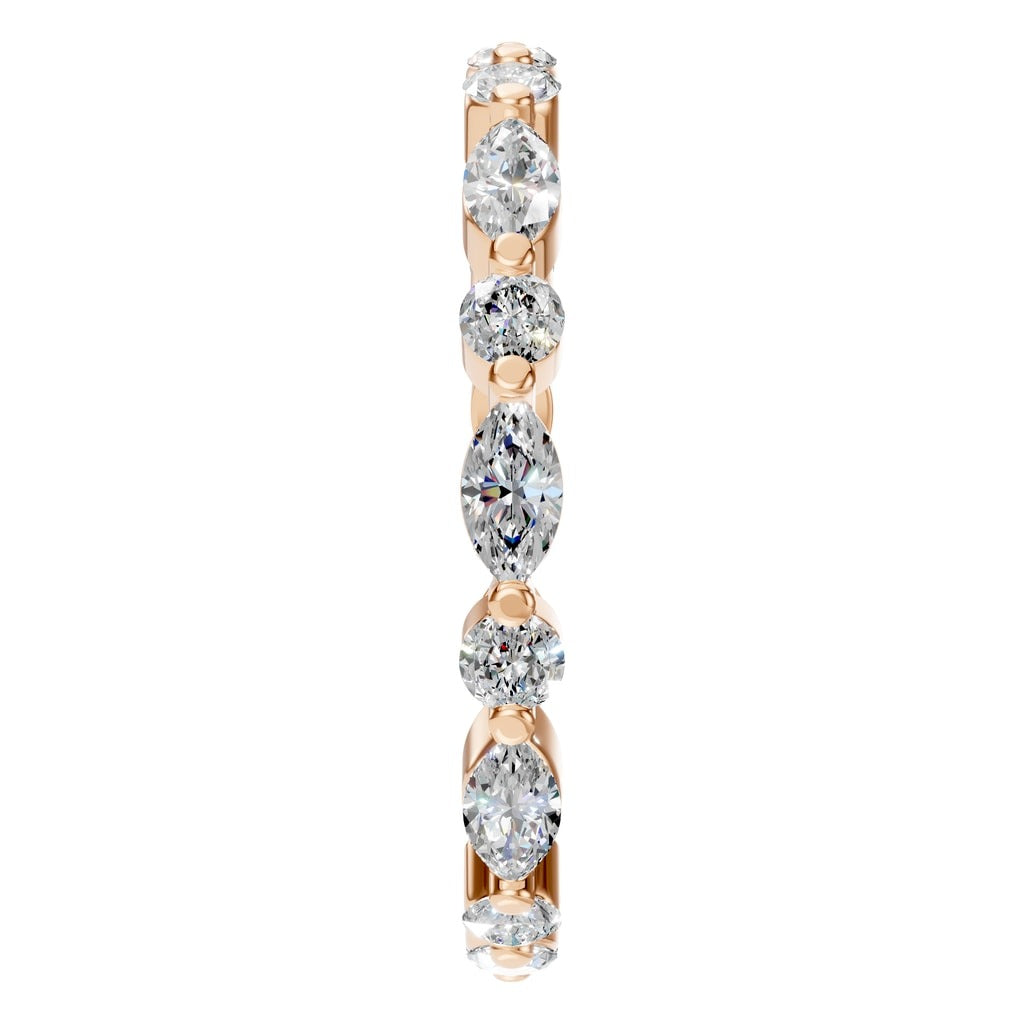 RI-1635 Rose Gold Ring SET - Side View