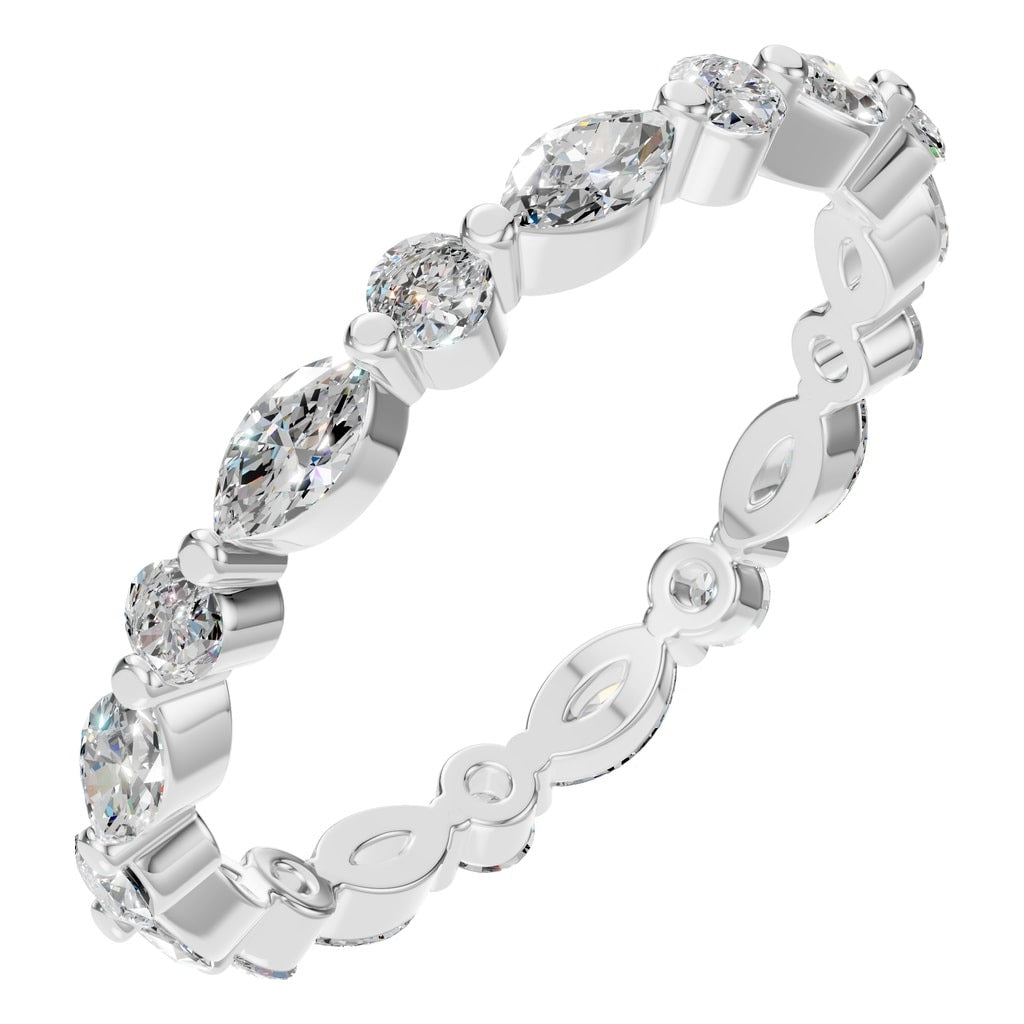 RI-1635 White Gold Ring SET - Main View