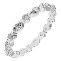 RI-1635 White Gold Ring SET - Main View