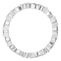 RI-1635 White Gold Ring SET - Top View