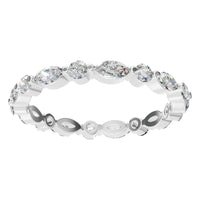 RI-1635 White Gold Ring SET - Front View