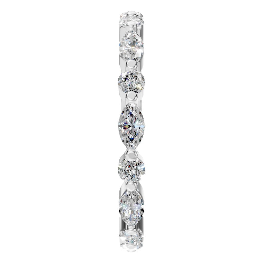 RI-1635 White Gold Ring SET - Side View