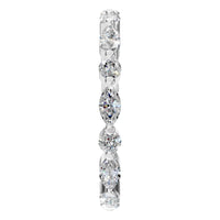 RI-1635 White Gold Ring SET - Side View
