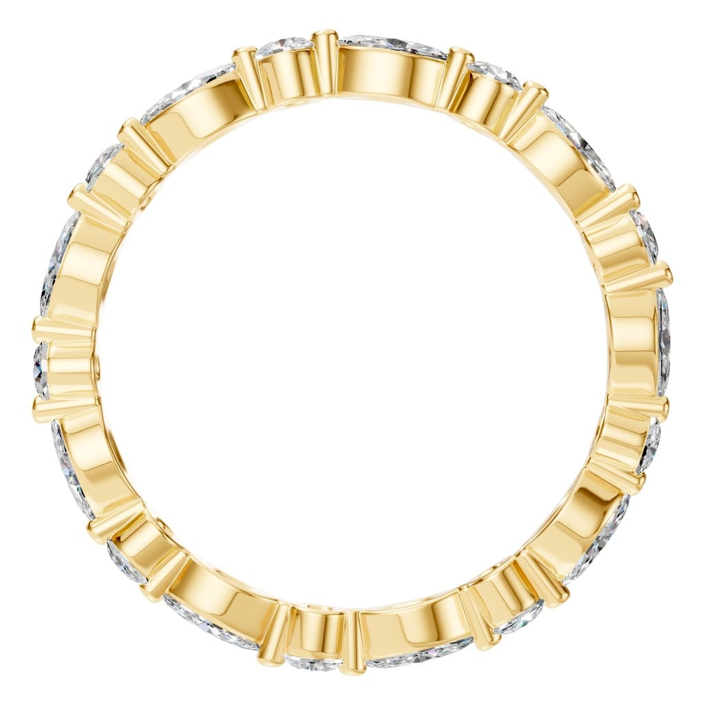 RI-1635 Yellow Gold Ring SET - Top View