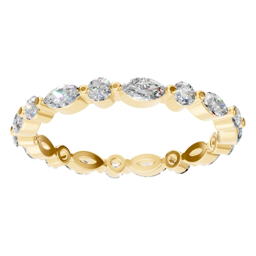 RI-1635 Yellow Gold Ring SET - Front View